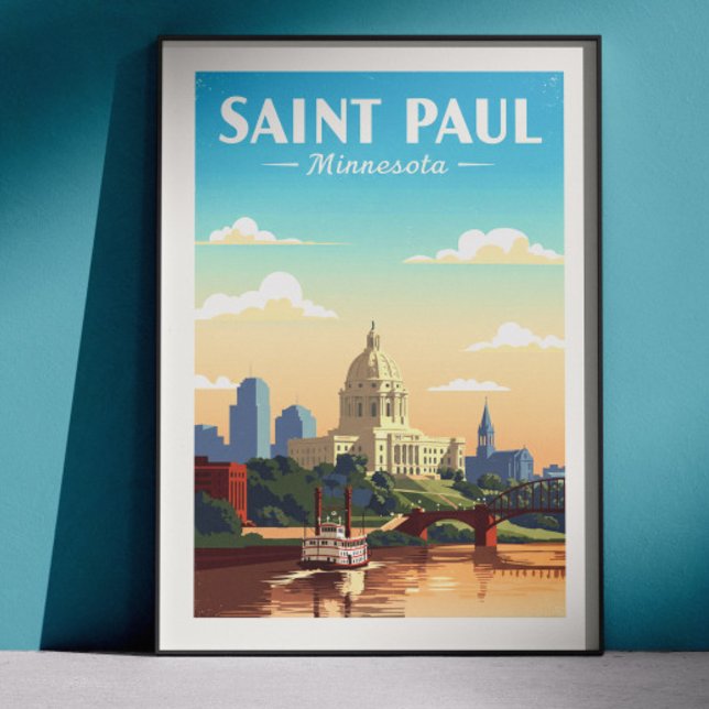 Poster Saint Paul Minnesota Antigo (Criador carregado)