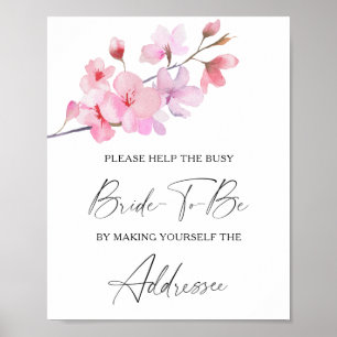 Poster Sakura - ajude a noiva ocupada Cartaz de Endereço