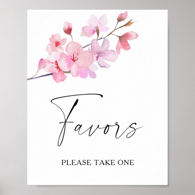 Poster Sakura - lembrancinhas de casamento, por favor, le (Frente)