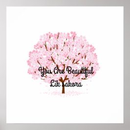 Poster Sakura Tree in Cheio Bloom - Elegante Primavera De