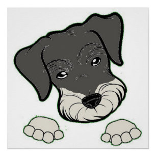 Póster sal de schnauzer miniatura e espiões de pimenta