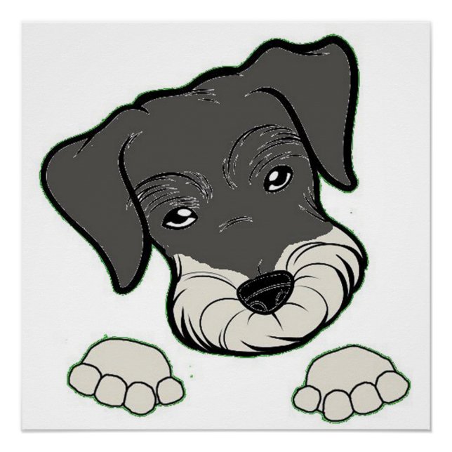 Póster sal de schnauzer miniatura e espiões de pimenta (Frente)