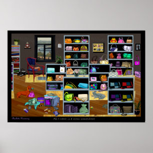Póster Sala 22,5 x 15 das bolsas