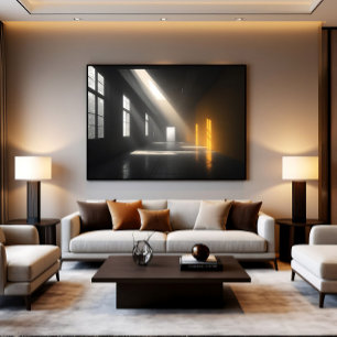 Poster Sala Cinematográfica Vazia com Raios de Luz Sombri