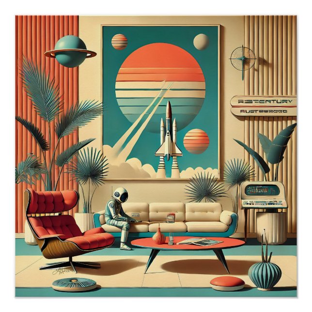 Póster Sala da Família Espacial da Flórida, na Futurístic (Frente)