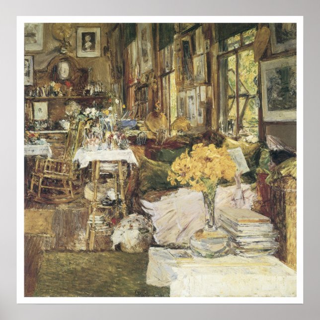 Póster Sala das Flores, 1894 Childe Hassam (Frente)