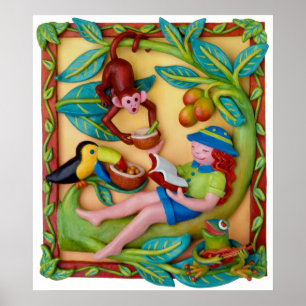 Póster Sala das Raparigas Safari Selgle