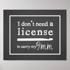 Poster Sala de Artesanatos de Licença do Gancho Crochet E