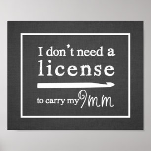 Poster Sala de Artesanatos de Licença do Gancho Crochet E