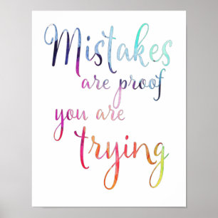 Poster Sala de Artesanatos de Sala de Aula Erros de Câmbi