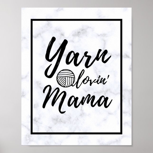 Poster Sala de Artesanatos de Yarn Loving Mama (Frente)
