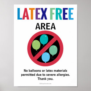 Poster Sala de aula de área livre de látex sem balões