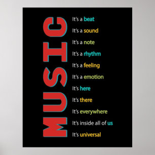 Poster Sala de aula de música Orquestra vocal Banda Pian