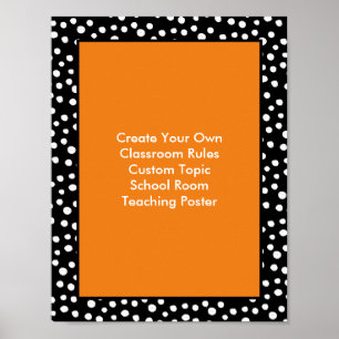 Poster Sala de aula personalizável de pontos de estilo d