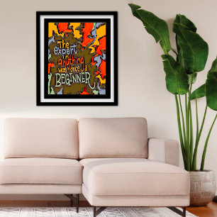 Poster Sala de aula principal de Abstrato colorida divert