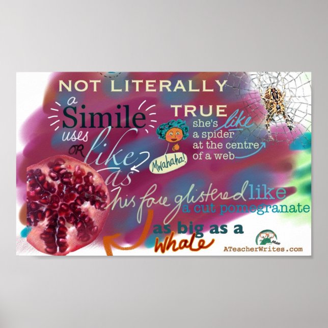 Poster Sala de aula simples de literatura inglesa KS2 e K (Frente)