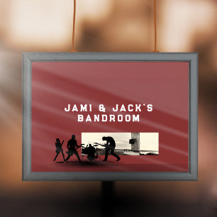Poster Sala de Banda do Rock Personalizado Sinal de Pos