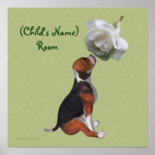 Poster Sala De Beagle E Kids Rosa