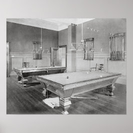 Póster Sala de Bilhar, 1901. Foto Antiga