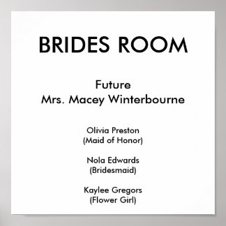 Póster SALA DE BRIDES, FutureMrs. Macey Winterbourne, Oli