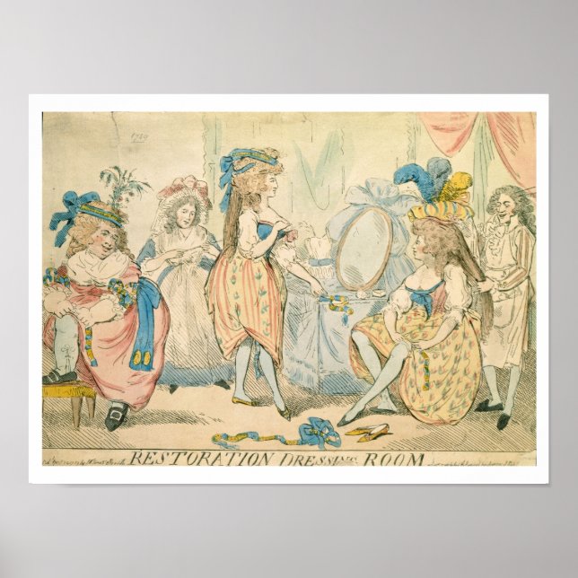 Poster Sala de conserto de restauração c.1789 (Frente)