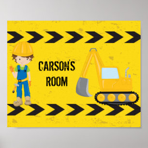 Poster Sala de Crianças Personalizadas do Escavador de C