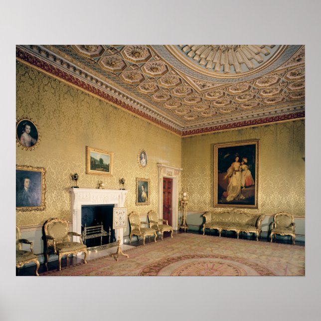 Poster Sala de desenho por Adam, c.1770-80 (Frente)