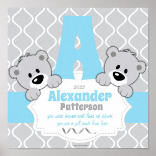 Poster Sala de Enfermeiro Personalizada do Urso de Teddy