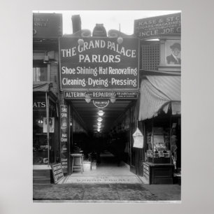 Póster Sala de estar do brilho dos calçados, 1920