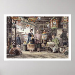 Poster Sala de exposições de um comerciante da lanterna