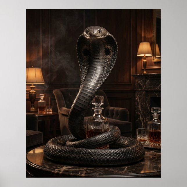 Poster Sala de Fumar Noir Cobra (Frente)