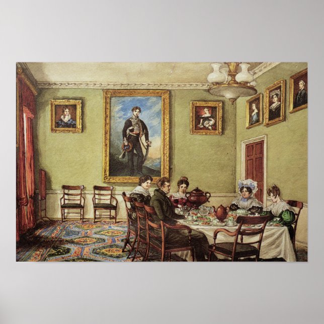 Póster Sala de jantar em Langton Hall (Frente)