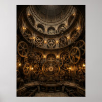 Sala de Máquinas a Vapor e Relógios Steampunk