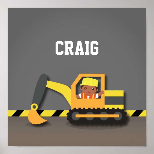 Poster Sala de Meninos Afro-Americanos da Construção da E (Frente)