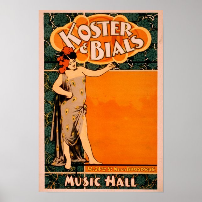 Póster Sala de Música de Koster & Bial perto da Broadway (Frente)