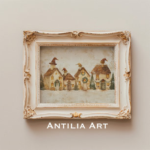 Poster Sala de Natal Inverno Pintando Natal Quimado