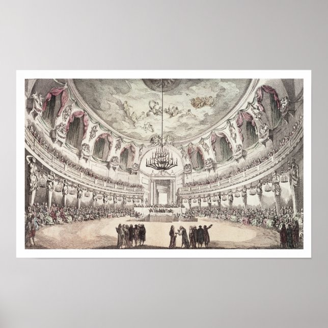 Póster Sala do concerto em Veneza, século 18 (cor eng (Frente)