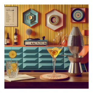 Póster Sala do Partido Retro-Futuro do meio século