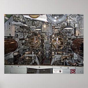 Póster Sala do torpedo submarino - Pearl Harbor