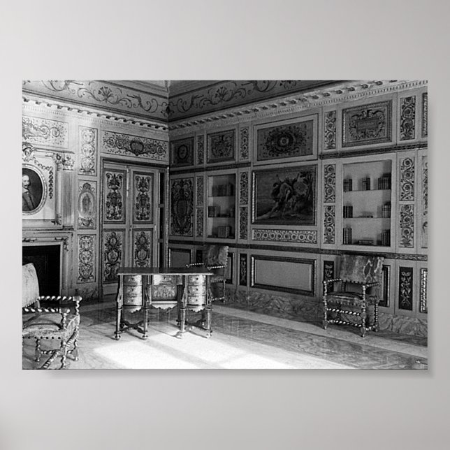 Poster Sala Mazarin do palácio do Príncipe de Mônaco vint (Frente)