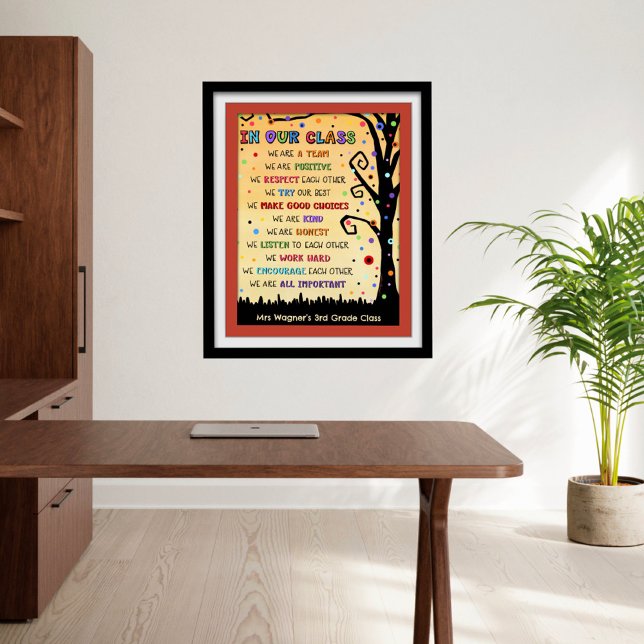 Poster Sala Motivacional Personalizada "Na Nossa Classe" (Criador carregado)