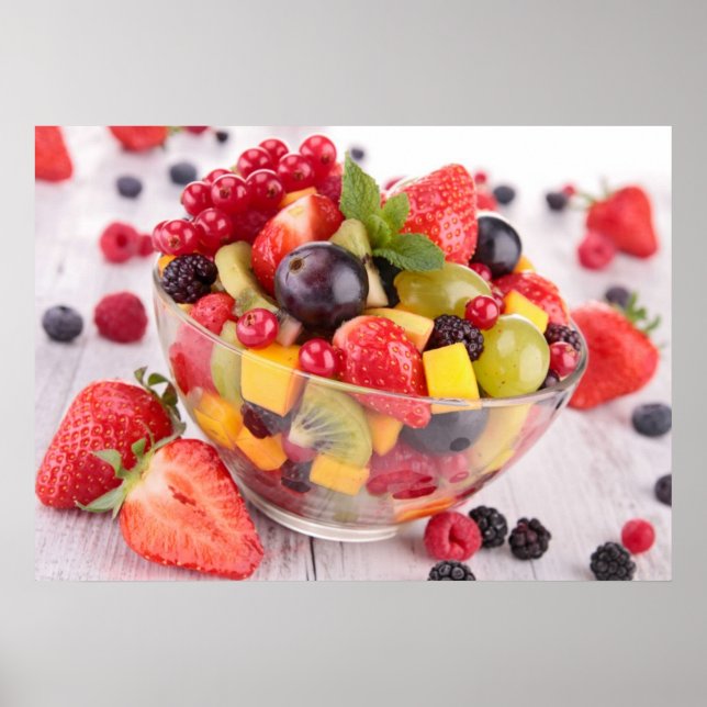 Poster Salada de fruta fresca (Frente)