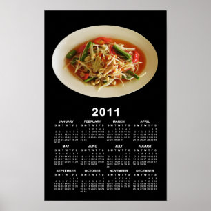 Poster Salada de Mamão Picante [Som Tam] Calendário 2011