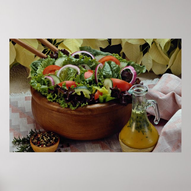 Póster Salada vegetal mista (Frente)