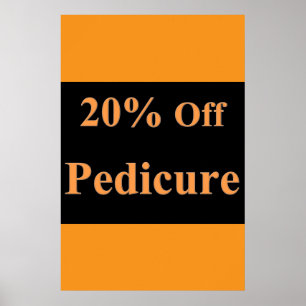 Poster Salão Cartazes Barbearia 20% Off Pedicure