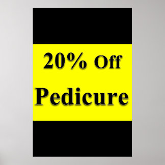 Poster Salão Cartazes de Barbearia Combo 20% Off Pedicure