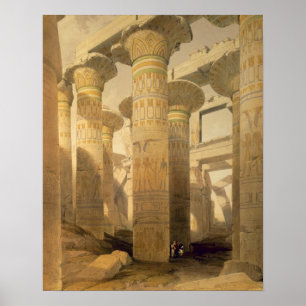 Poster Salão das colunas, Karnak, de "Egipto e de Nubia"