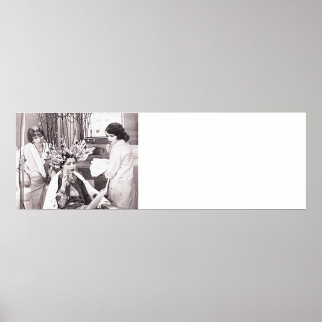 Poster Salão de Cabelo Retro Divertido (Frente)