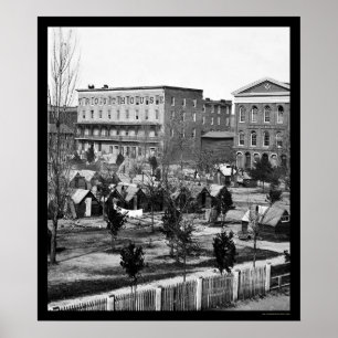 Póster Salão maçónico na rua de Decatur em Atlanta, GA