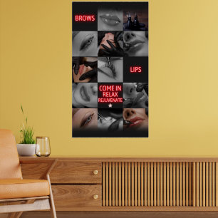 Poster Salão Spa Sobrancelhas Lábios Venha Relaxar Rejuve
